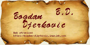 Bogdan Đerković vizit kartica